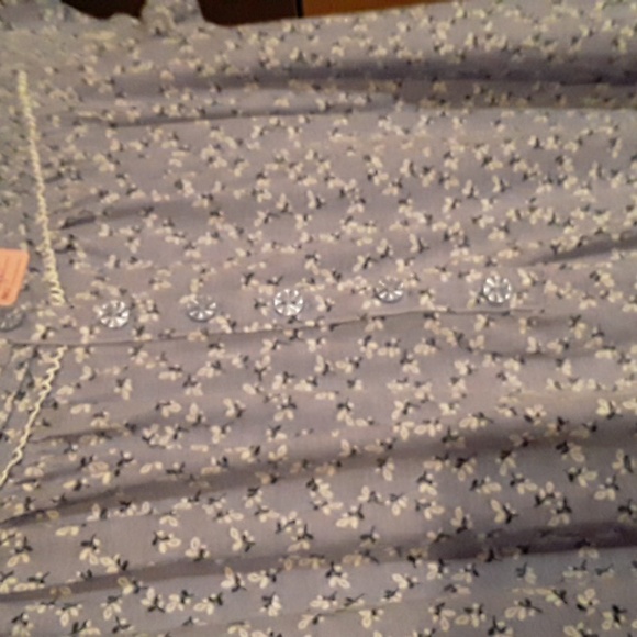 NWOT Croft &Barrow Intimates Medium Purple White Flowers Short sleeve Nightgown - Picture 6 of 14